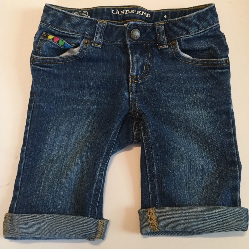 Lands End girls jeans capris - Size 4 EUC